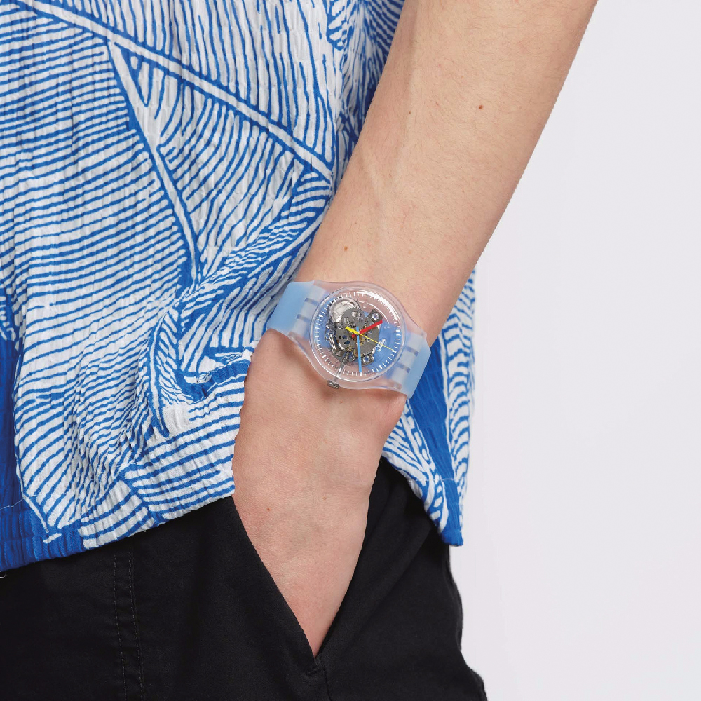 SWATCH CLEARLY BLUE STRIPED - slika 2