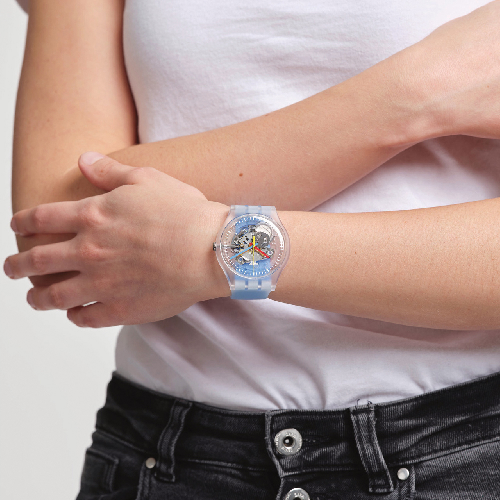 SWATCH CLEARLY BLUE STRIPED - slika 3